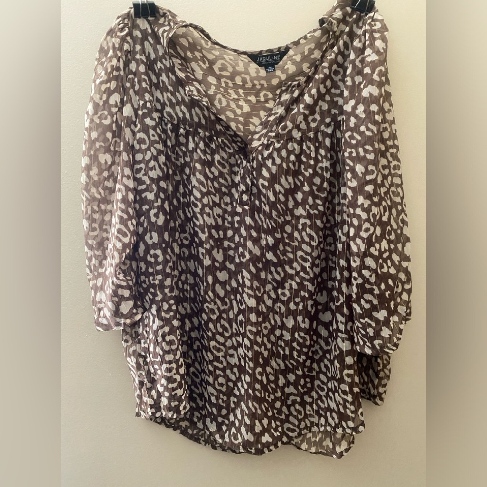 Sheer, Leopard Print Top